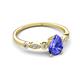 5 - Kiara 0.95 ctw Tanzanite Pear Shape (7x5 mm) Solitaire Plus accented Natural Diamond Engagement Ring 