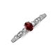 3 - Kiara 0.78 ctw Red Garnet Oval Shape (6x4 mm) Solitaire Plus accented Natural Diamond Engagement Ring 