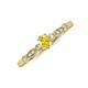 3 - Kiara 0.80 ctw Yellow Sapphire Oval Shape (6x4 mm) Solitaire Plus accented Natural Diamond Engagement Ring 