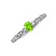 3 - Kiara 0.75 ctw Peridot Oval Shape (6x4 mm) Solitaire Plus accented Natural Diamond Engagement Ring 