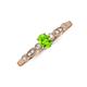 3 - Kiara 0.75 ctw Peridot Oval Shape (6x4 mm) Solitaire Plus accented Natural Diamond Engagement Ring 