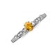 3 - Kiara 0.64 ctw Citrine Oval Shape (6x4 mm) Solitaire Plus accented Natural Diamond Engagement Ring 