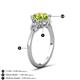 5 - Leah 2.27 ctw Peridot (8 mm) Hidden Halo accented Lab Grown Diamond Engagement Ring 