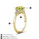 5 - Leah 2.27 ctw Peridot (8 mm) Hidden Halo accented Lab Grown Diamond Engagement Ring 