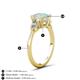 5 - Leah 1.87 ctw Opal (8 mm) Hidden Halo accented Lab Grown Diamond Engagement Ring 