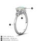 5 - Leah 1.87 ctw Opal (8 mm) Hidden Halo accented Lab Grown Diamond Engagement Ring 