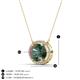 3 - Janet Oval Cut Lab Created Alexandrite and Round Diamond East West Halo Pendant Necklace 