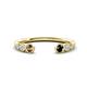 1 - Makena Smoky Quartz and Black Diamond Open Wedding Band 