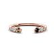 1 - Makena Smoky Quartz and Black Diamond Open Wedding Band 