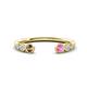 1 - Makena Smoky Quartz and Pink Sapphire Open Wedding Band 