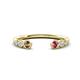 1 - Makena Smoky Quartz and Pink Tourmaline Open Wedding Band 