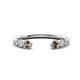 1 - Makena Smoky Quartz and Lab Grown Diamonds Open Wedding Band 