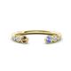 1 - Makena Smoky Quartz and Tanzanite Open Wedding Band 