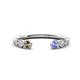 1 - Makena Smoky Quartz and Tanzanite Open Wedding Band 
