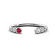 1 - Makena Ruby and Lab Grown Diamonds Open Wedding Band 