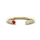 1 - Makena Ruby and Lab Grown Diamonds Open Wedding Band 