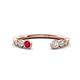 1 - Makena Ruby and Lab Grown Diamonds Open Wedding Band 