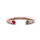 1 - Makena Ruby and Created Alexandrite Open Wedding Band 