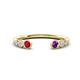 1 - Makena Ruby and Amethyst Open Wedding Band 