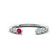 1 - Makena Ruby and Aquamarine Open Wedding Band 