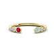 1 - Makena Ruby and Aquamarine Open Wedding Band 