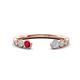 1 - Makena Ruby and Aquamarine Open Wedding Band 