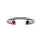 1 - Makena Ruby and Black Diamond Open Wedding Band 