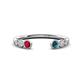 1 - Makena Ruby and Blue Diamond Open Wedding Band 