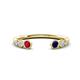 1 - Makena Ruby and Blue Sapphire Open Wedding Band 