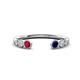 1 - Makena Ruby and Blue Sapphire Open Wedding Band 