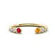 1 - Makena Ruby and Citrine Open Wedding Band 