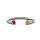 1 - Makena Ruby and Citrine Open Wedding Band 
