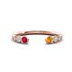 1 - Makena Ruby and Citrine Open Wedding Band 