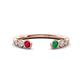 1 - Makena Ruby and Emerald Open Wedding Band 
