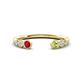 1 - Makena Ruby and Peridot Open Wedding Band 