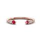 1 - Makena Ruby and Pink Tourmaline Open Wedding Band 