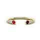 1 - Makena Ruby and Red Garnet Open Wedding Band 