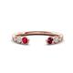 1 - Makena Ruby and Rhodolite Garnet Open Wedding Band 