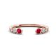1 - Makena Ruby and Lab Grown Diamonds Open Wedding Band 