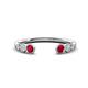 1 - Makena Ruby and Lab Grown Diamonds Open Wedding Band 