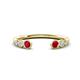 1 - Makena Ruby and Lab Grown Diamonds Open Wedding Band 