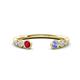 1 - Makena Ruby and Tanzanite Open Wedding Band 