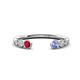 1 - Makena Ruby and Tanzanite Open Wedding Band 