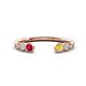 1 - Makena Ruby and Yellow Diamond Open Wedding Band 