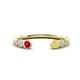 1 - Makena Ruby and Yellow Sapphire Open Wedding Band 