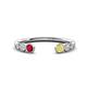 1 - Makena Ruby and Yellow Sapphire Open Wedding Band 