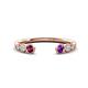 1 - Makena Rhodolite Garnet and Amethyst Open Wedding Band 