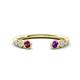 1 - Makena Rhodolite Garnet and Amethyst Open Wedding Band 