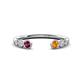 1 - Makena Rhodolite Garnet and Citrine Open Wedding Band 