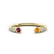 1 - Makena Rhodolite Garnet and Citrine Open Wedding Band 